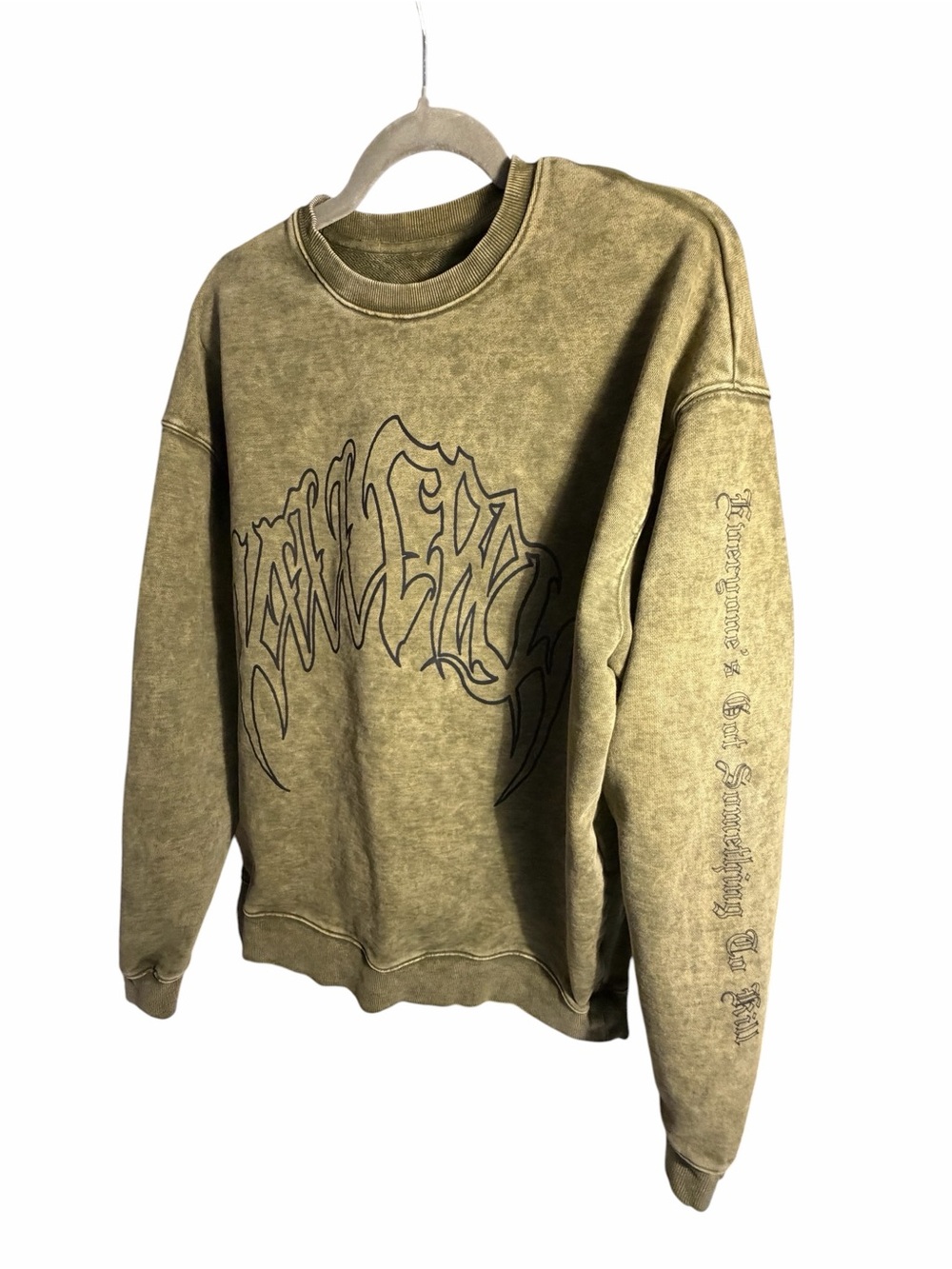 Lux "Classic" Kill Crew Heavyweight Sweatshirt Medium Green 100% Cotton